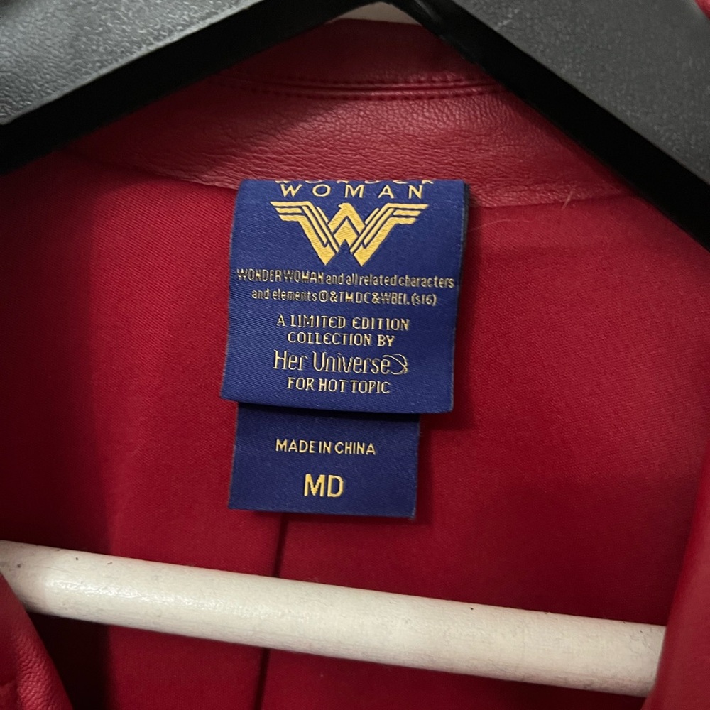 Her Universe Wonder Woman faux leather jacket